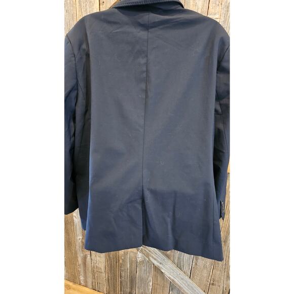 Lands end wool blend navy blazer suit jacket EUC 18W professional business - Picture 2 of 8